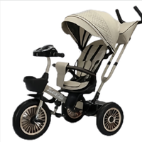 Tricycle bébé 4 en 1 à succès avec approbation CE, tricycle à pousser à 3 roues, alternative à la poussette