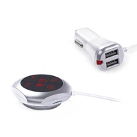 Émetteur FM sans fil Bluetooth 5.0 pour voiture, type long à suspendre, double USB, radio, récepteur mains libres, modulateur audio, lecteur MP3 pour voiture