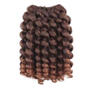 Trenza de pelo de ganchillo de 8 pulgadas, extensiones sintéticas onduladas por agua, pelo trenzado rizado, Marley, precio al por mayor - Product Image 2