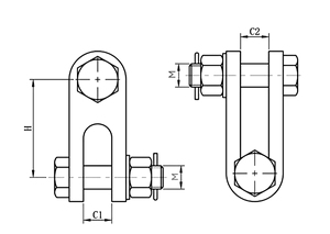 Hình chữ U treo vòng/z-loại <span class=keywords><strong>clevis</strong></span> cho đường dây truyền tải điện trên không hoặc trạm biến áp - Product Image 4