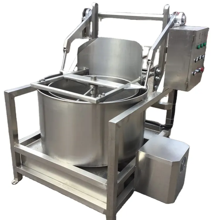 Comida frita automática Batata Chips French Fries Deoiling Oil centrífuga Remover Desidratador Dewater oil Machine for Fried Food