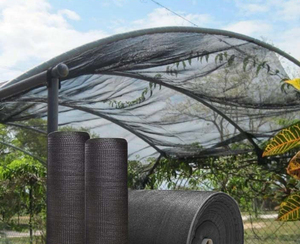 Rollo de red de sombra negra para jardín al aire libre y uso agrícola, malla bloqueadora solar de alta densidad con protección contra el viento y los rayos UV - Product Image 2
