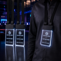 Oferta 2026: Placa de Identificación LCD con Nombre, Fábrica de Etiquetas Luminosas LED Acrílicas para Personal, para Bares, Conciertos, Festivales, Pedidos al por Mayor