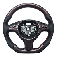 Volant de direction en cuir lisse de qualité supérieure, en fibre de carbone, pour BMW E46 M3 M6 E61 E62 E63, volant de direction de voiture