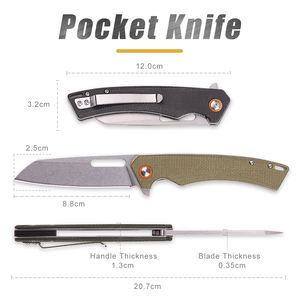 Mini piccolo coltello da tasca pieghevole EDC utensili da campeggio all'aperto con manico in materiale micinetto - Product Image 2