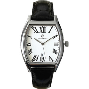Cross-border best-selling waterproof leather <b>watch</b> with barrel-shaped <b>case</b> and calendar display, featuring simple and casual sty - Product Image 3