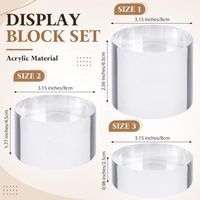 Support de présentation de bijoux et de parfums classique écologique, bloc acrylique solide en forme de cube