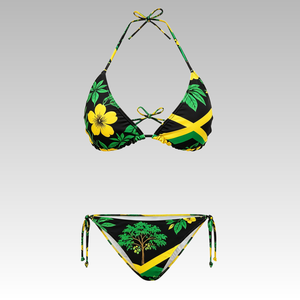 OEM/ODM Custom Jamaica National Flag Print Sexy <strong>Bikini</strong> <strong>Set</strong> Factory Made Country Flag Pattern Women's <strong>Plus</strong> <strong>Size</strong> Swimwear - Product Image 4