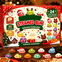Calendrier de l'Avent Squishy de Noël 24 Jours, Mini Jouets TPR, Coffret Cadeau Surprise Compte à Rebours pour Enfants