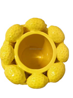 Musim panas Italia Sicily desain posidani pisang hijau stroberi jeruk Limon buah Lemon kuning Pot bunga vas Lemon keramik