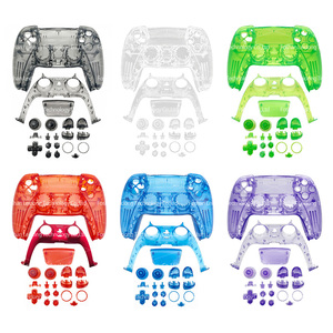 <span class=keywords><strong>Coque</strong></span> de Remplacement Complète Transparente pour Manette <span class=keywords><strong>PS5</strong></span> avec Boutons Clairs - Product Image 1