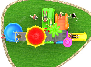 Équipement extérieur de <span class=keywords><strong>parc</strong></span> d'attractions de terrain de jeu de glissière d'enfants de conception <span class=keywords><strong>à</strong></span> <span class=keywords><strong>la</strong></span> mode - Product Image 3