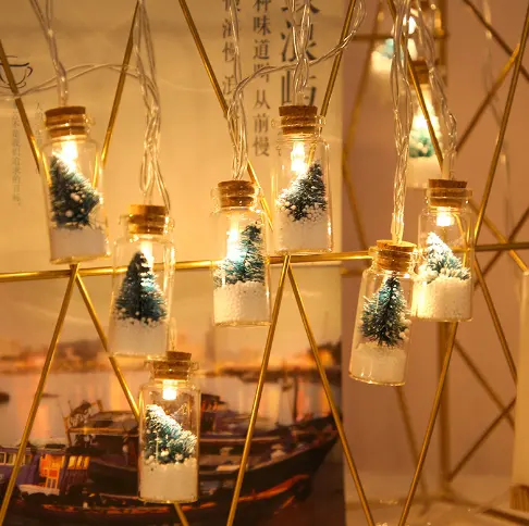 Indoor Wholesale Wishing Bottle LED String Light Christmas Tree Battery Lights Decoration Lamp
