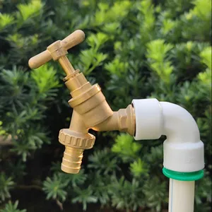 TMOK Outside Garden 1/2 Inch Faucet Brass Water Tap Bibcock Hose Union Bib Tap