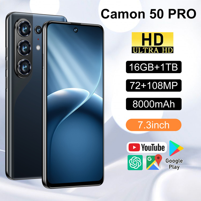 Face Recognition Brand Camon 50 Pro 16GB 1TB Seller Android 14 Snapdragon 8 Gen 4 78MP 108MP AMOLED 7 3 Inch 8000mAh 5G Global