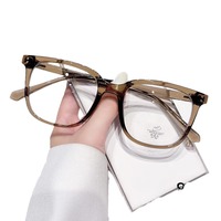 Lunettes à monture noire, myopie femme grand cadre prévention de la lumière bleue et anti-fatigue marée lunettes à lumière bleue monture de lunettes