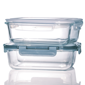Boîte à lunch en verre populaire de grande capacité de 1040ml au <span class=keywords><strong>micro</strong></span>-<span class=keywords><strong>ondes</strong></span> avec couvercle en plastique - Product Image 2