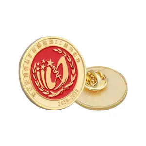 Pin personalizado con logotipo personalizado, insignia de botón de hojalata de forma redonda, PIN de esmalte duro suave de Metal, alfileres de solapa para ropa