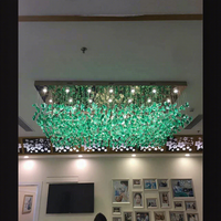 Luminaires de plafond LED en cristal d'inspiration italienne, luminaire de plafond rectangulaire décoratif, salon, salle à manger, lustre de plafond