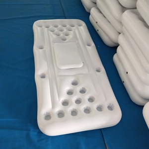 Table de bière flottante blanche gonflable de 6 pieds avec matelas d'air plus frais intégré <span class=keywords><strong>pour</strong></span> fête, offre spéciale <span class=keywords><strong>amazon</strong></span> - Product Image 2