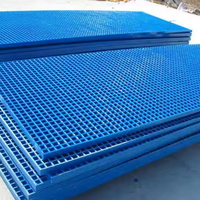 Caillebotis composite GRP FRP Plancher de passerelle en maille de fibre de verre en plastique renforcé de fibre de verre