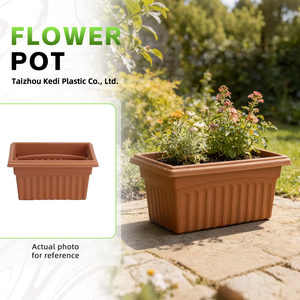 Pots de fleurs rectangulaires de <span class=keywords><strong>grande</strong></span> <span class=keywords><strong>taille</strong></span> pour l'extérieur, pots de fleurs en <span class=keywords><strong>plastique</strong></span> pour jardin extérieur - Product Image 1