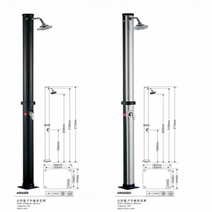 สวนกลางแจ้งแบบพกพา 20L ฝักบัวพลังงานแสงอาทิตย์ Footwash PVC สระว่ายน้ําชุดฝักบัวพื้นผิวขัดลักษณะรวมถึงขาตั้งพื้น - Product Image 3