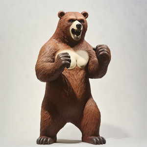 Figura de Oso Pardo Musculoso de Resina, Escultura Realista para Decoración del Hogar, Adorno de Escritorio - Product Image 2