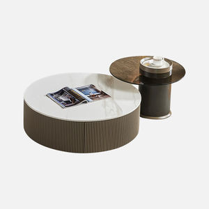 Ensemble de tables basses modernes en pierre frittée 3 pièces-Tables basses de salon grandes et petites pour l'intérieur - Product Image 5