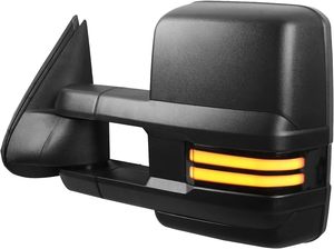 Rétroviseur de remorquage électrique pour 2003-2006 Chevrolet Silverado Suburban Tahoe/GMC Sierra Yukon Rétroviseur convexe LED dégagement - Product Image 2