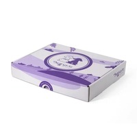 Boîte en carton ondulé violette vierge en gros, personnalisable, pour l'expédition et une expérience d'ouverture de colis de luxe pour le e-commerce