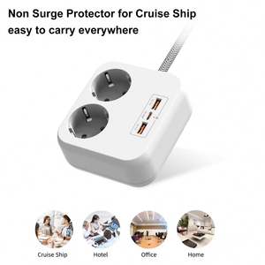 Offre Spéciale USB C avec interrupteur de surcharge 2 prises de courant standard ue prise d'extension adaptateur secteur multiprise - Product Image 5
