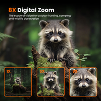 Jumelles de vision nocturne avec zoom numérique 1-8X, HD 1080P, portée de 600 m, infrarouges, pour la chasse, avec carte TF de 32 Go