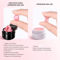 Gel de construction solide non collant 30g SAGALAGA – Remplace le gel d'extension traditionnel, solution anti-glissement pour la sculpture des ongles en salon