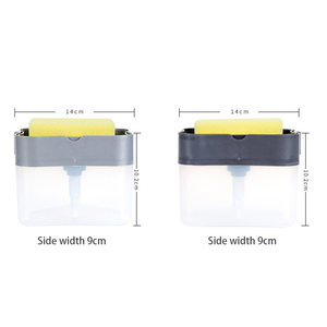 Distributeur de <span class=keywords><strong>savon</strong></span> mousse pour cuisine à double pompe, design moderne, support pour éponge et <span class=keywords><strong>porte</strong></span>-<span class=keywords><strong>savon</strong></span> à vaisselle – Meilleures ventes - Product Image 3