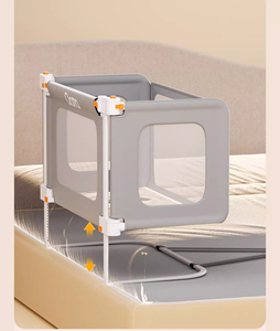 เตียงเด็กอ่อนแบบพกพา 3-in-1 พับได้ พร้อมราวกันตกแบบตาข่ายป้องกันการกระแทก ปรับระดับความสูงได้ ใช้ได้ทั้งเดินทางและที่บ้าน - Product Image 1