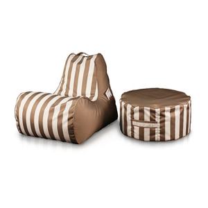 เก้าอี้บีนแบ็กกลางแจ้งกันน้ำขนาดใหญ่พิเศษลายทาง - Product Image 4