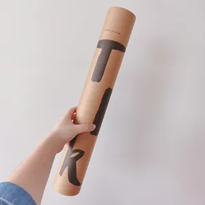 eco friendly custom poster tube with strap postal paper tubes with lid