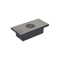 Stopkontak Meja Desain Terintegrasi BNT Harga Pabrik, Buka Geser, Pengisi Daya Nirkabel 2 Port 15W, Port USB Listrik EU, Penggunaan Komersial