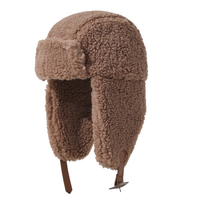 QJ OEM Gorro Ushanka Térmico Cálido de Invierno 2026, Novedad, Gorro Lei Feng de Terciopelo de Trigo, Gorra de Invierno Cortavientos Casual con Orejeras