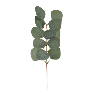 Jarrón de cerámica con hojas de eucalipto artificiales, decoración minimalista para el hogar, jarrón de mesa para sala de estar, cocina, mesa de comedor - Product Image 5