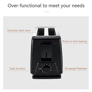 Tostadora Eléctrica Automática de 2 Rebanadas Sokany de 700W con Carcasa de Acero Inoxidable para Uso Doméstico y Hotelero - Product Image 2