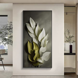 Peinture <span class=keywords><strong>d</strong></span>écorative murale moderne <span class=keywords><strong>de</strong></span> luxe en forme <span class=keywords><strong>de</strong></span> feuille, taille personnalisée, grande taille carrée, art <span class=keywords><strong>d</strong></span>éco, revêtement en PVC noir, vente en gros <span class=keywords><strong>d</strong></span>'usine - Product Image 2