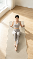 Tapis de yoga en caoutchouc naturel PU épais, tapis d'exercice Pilates, équipement de fitness confortable pour la maison et la salle de sport