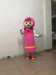 Costume Mascotte da <span class=keywords><strong>Orso</strong></span> <span class=keywords><strong>Masha</strong></span> Bambola Cartone Animato Ragazza che Cammina <span class=keywords><strong>con</strong></span> Copricapo da Bestia Cornuta per Spettacoli ed Esibizioni - Product Image 3