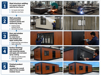 Maison préfabriquée en conteneur à montage rapide, maison modulaire en kit