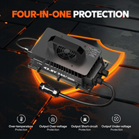 Chargeur de batterie au lithium étanche 36V 25A LiFePO4 Garantie de 2 ans Indicateur LED pour industriel professionnel 5.03 Lbs / 2.28kg