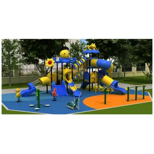 Plastic Playground JINGQI Hot Sale Kids Outdoor Playground Equipment With Plastic Slide Children Playground Items For Sale