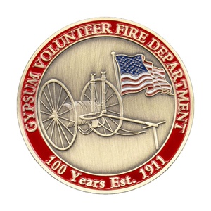 Factory <strong>Custom</strong> Fire <strong>Department</strong> Collectible Copper Plated Firefighter Souvenir Challenge Coin - Product Image 1