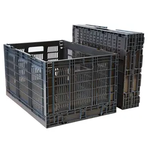 Bán Hot nhựa gấp trái cây Crate container cho siêu thị cửa hàng tạp hóa lưu trữ giỏ